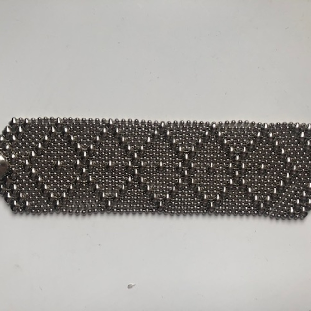 Sergio Gutierrez Liquid Metal Bead Cuff Bracelet